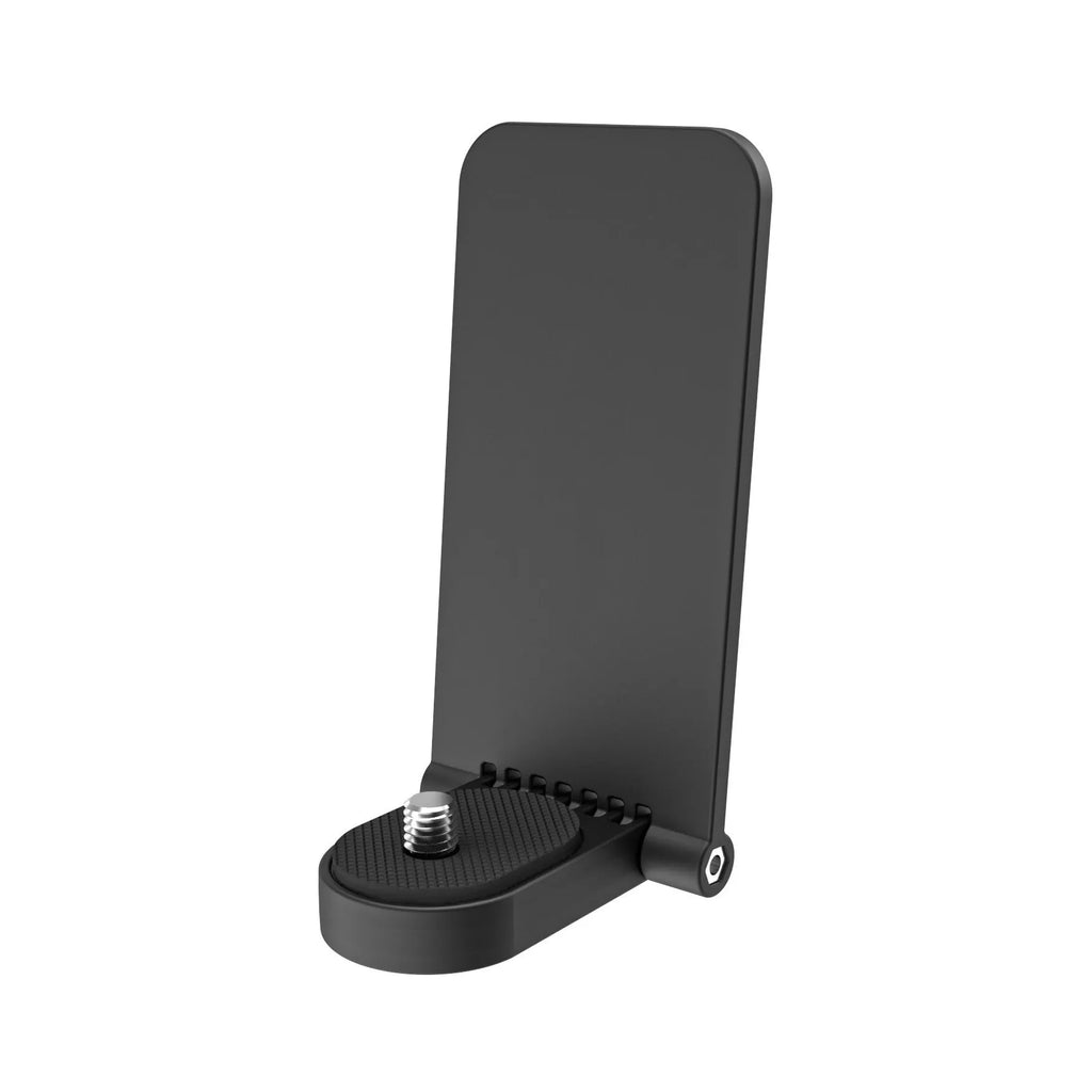 Black magnetic bracket base for Insta360 X4 camera with adjustable angle positioning