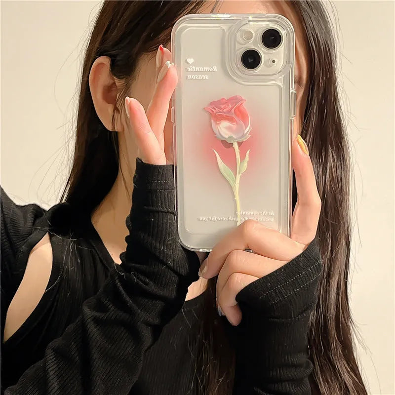 Tulip all-inclusive TPU phone case in space shell gradient colours for iPhone protection
