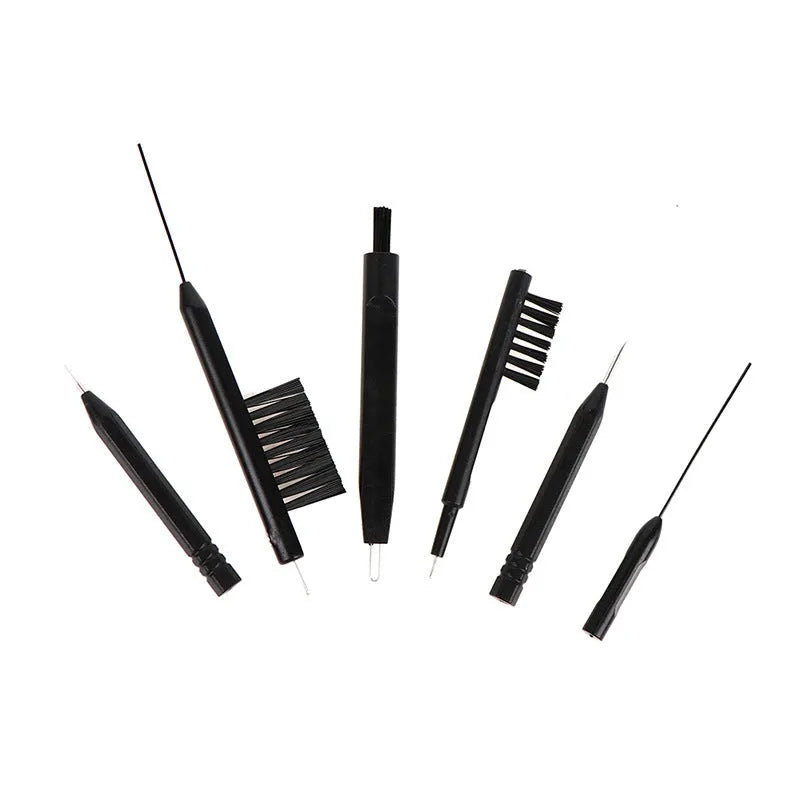 Digital hearing aid cleaning care kit with brush cloth screwdriver and rod in compact 12x7x3cm case