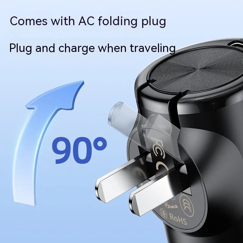 20W fast charge mobile power supply with built-in cable, 5000mAh, 150 x 75 x 46 mm, in silver ink or silver white