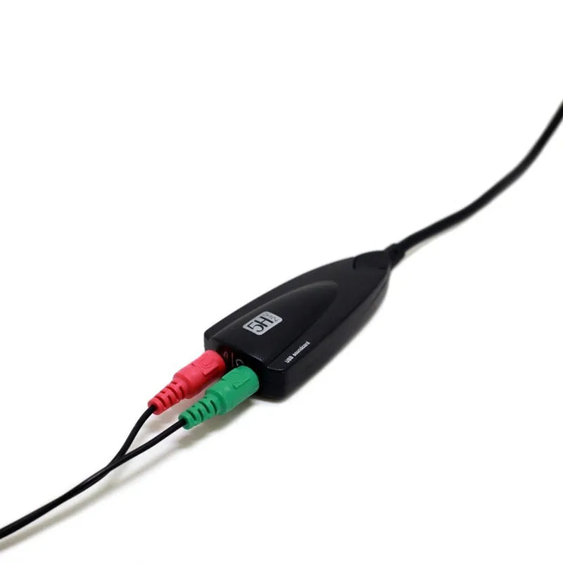 5HV2 71 cable karaoke sound card in black with triangular design for desktop use