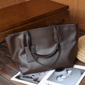 Women's top grain leather crossbody handbag, 35x17x30cm horizontal square shape, zippered, available in four colours
