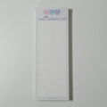 Vertical half-B5 notepad with blue cover, showing 30 pages for English word lists.
