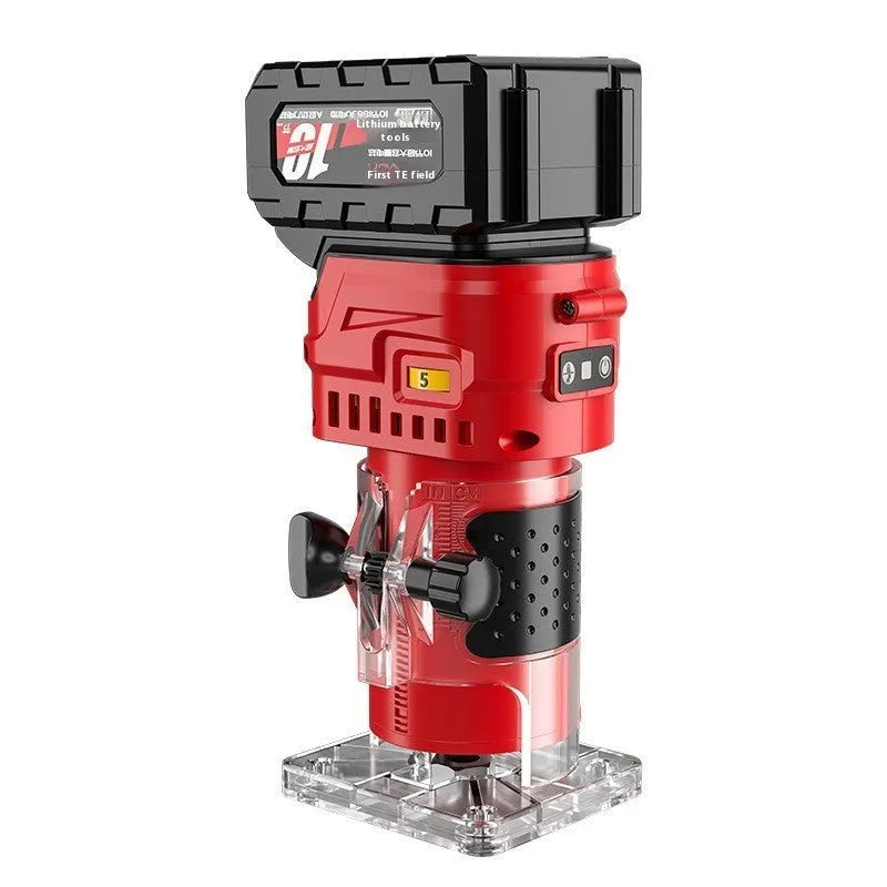 Brushless 21V lithium battery trimmer for woodworking engraving, bare metal model