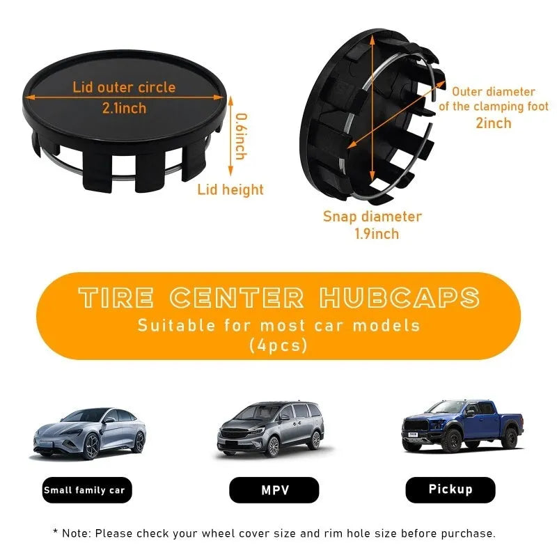 Black and silver 54mm plastic wheel cap for Japanese vehicle centre bore