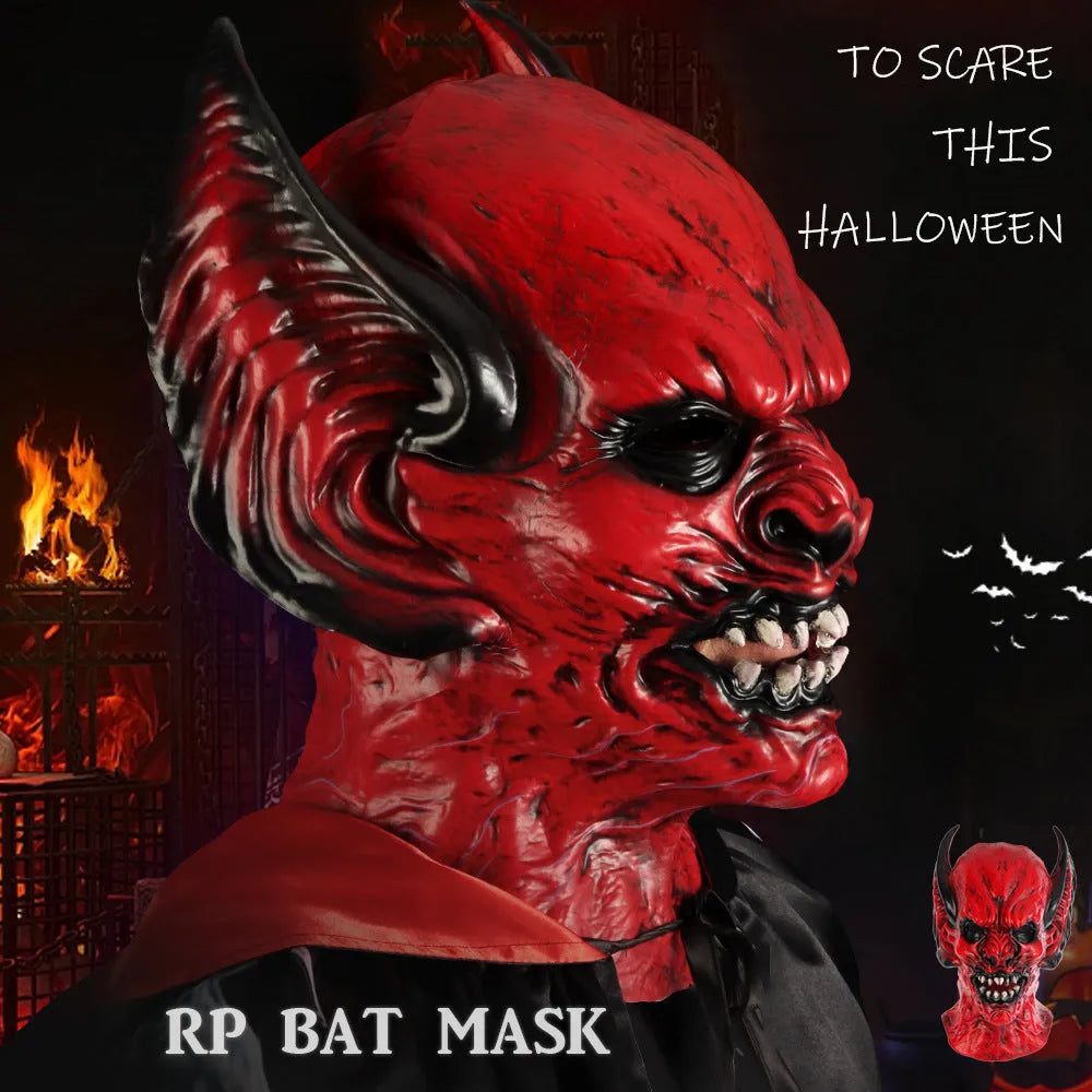 Red bat head cover Halloween costume mask made from RP foam for Christmas Easter Carnival events