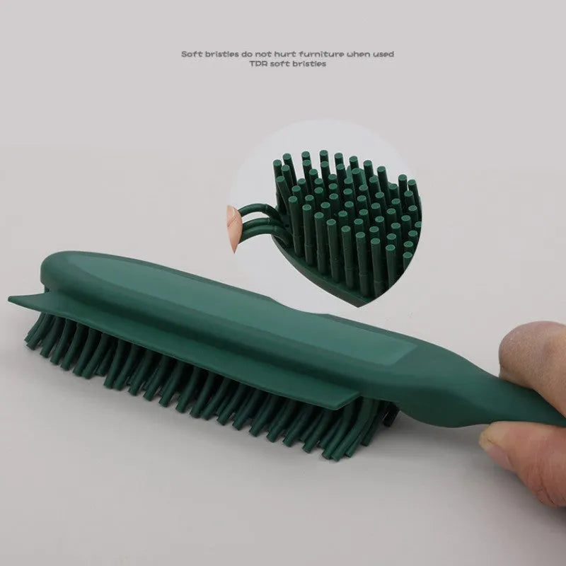Green dual-sided pet brush with comb and 7.5cm wool sticker plate for hair removal