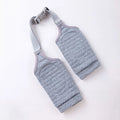 Adjustable dog knee protector sleeve with elbow padding and matching scarf in blue, grey or yellow colours