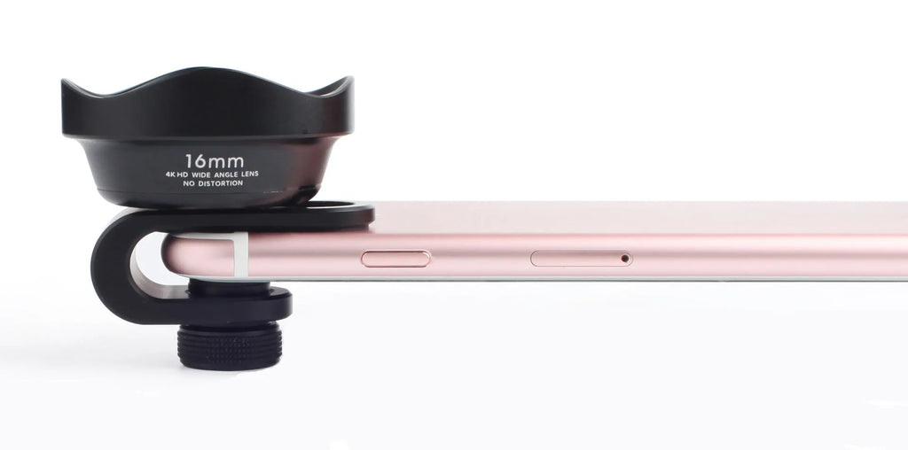 16mm wide angle mobile phone lens with aluminium clip and 0.5X magnification