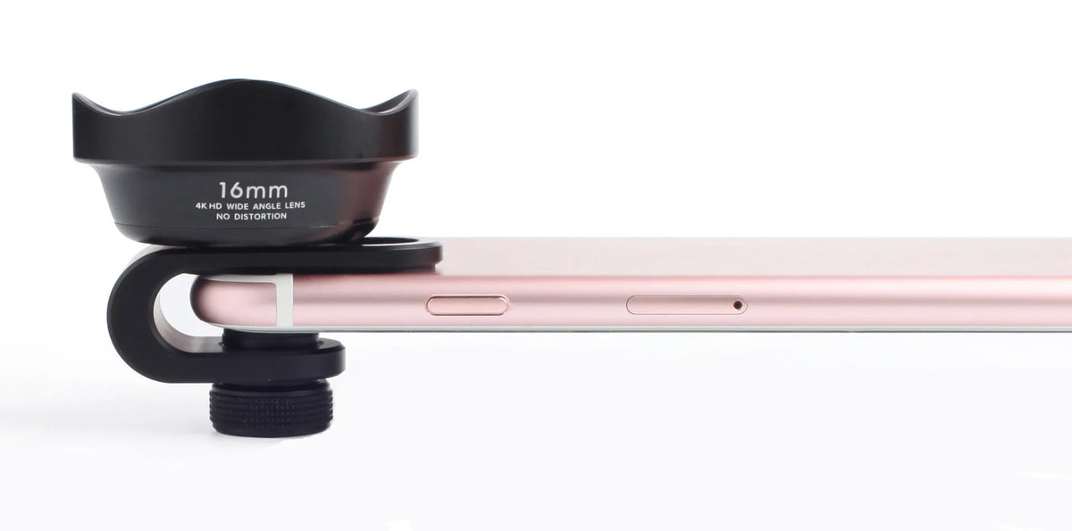 16mm wide angle mobile phone lens with aluminium clip and 0.5X magnification