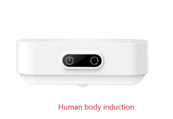 White magnetic USB rechargeable LED night light with touch buttons for dimming and colour temperature adjustment