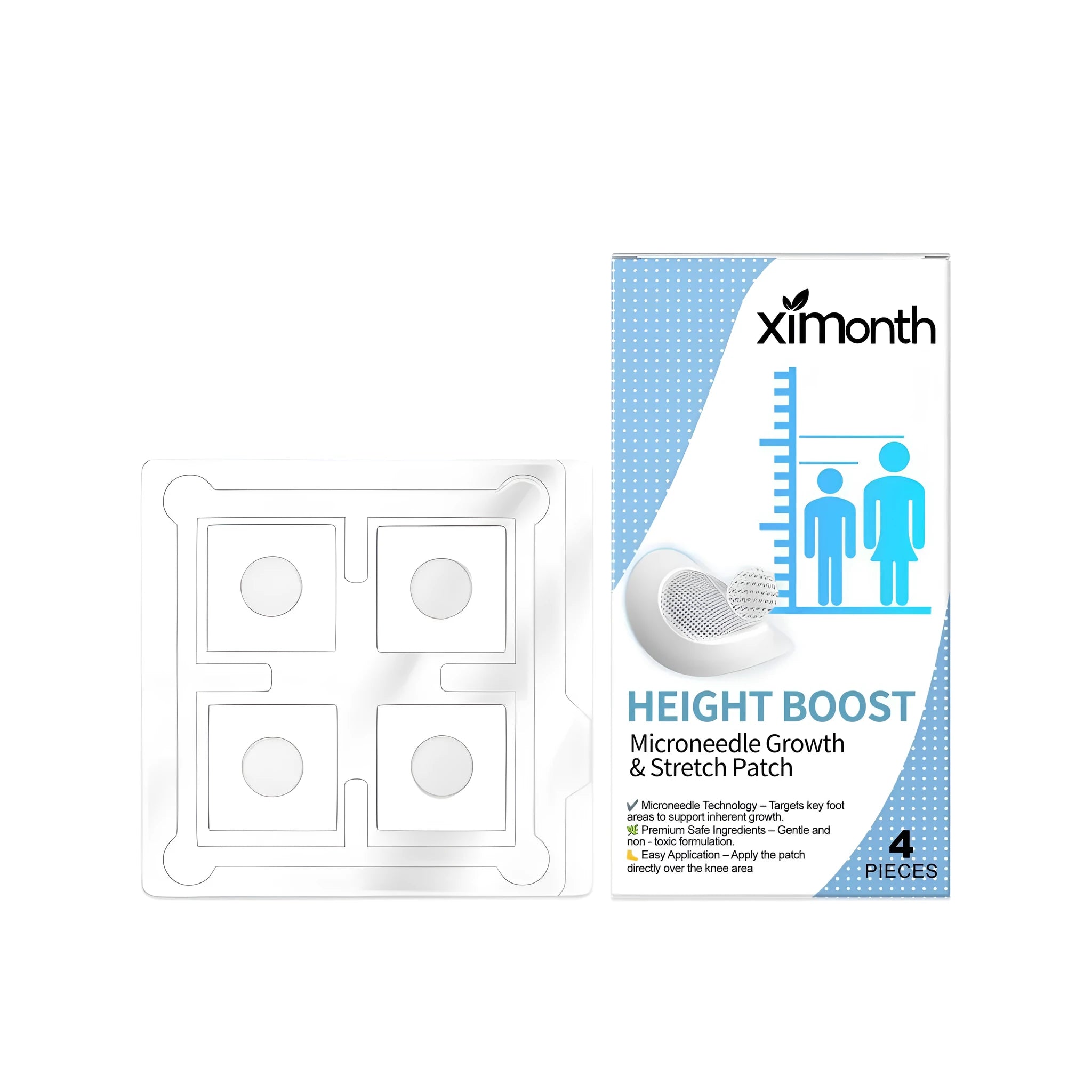 Bone health micro needle care patch pack with four herbal nursing stickers