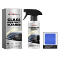 Glass cleaner set with PET bottle 18.5x4cm and 20x20cm cloth, colour Detergent
