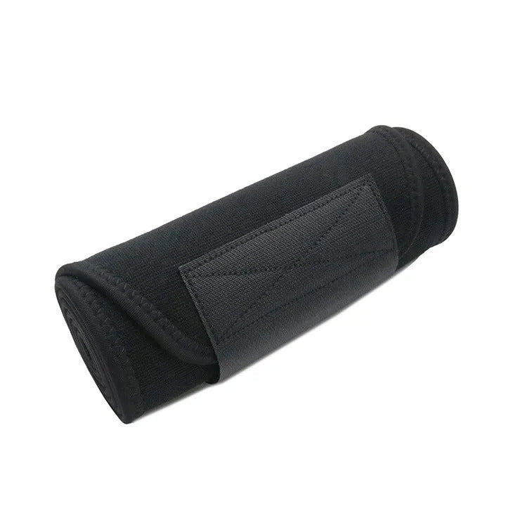 Adjustable neoprene lumbar support belt for fitness and running in black colour
