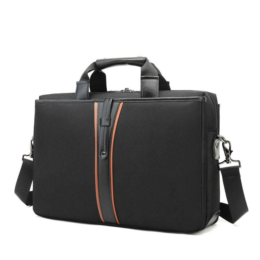 Black business large capacity single-shoulder laptop backpack in Oxford cloth for 15 inch notebook and tablet