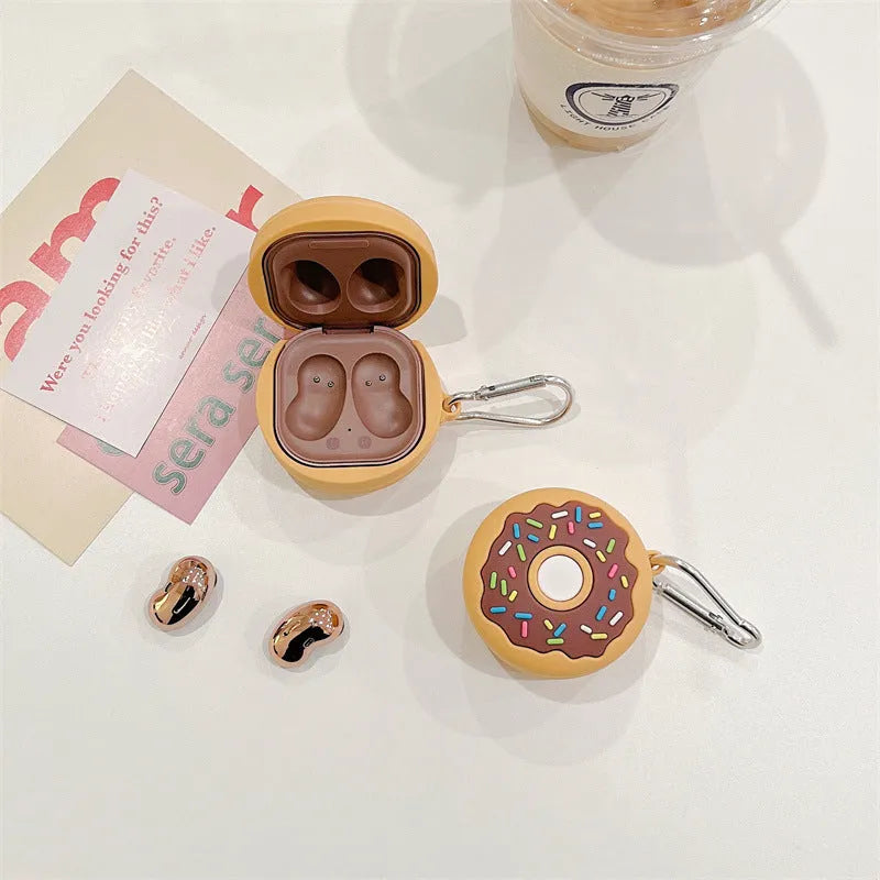 Silicone cartoon protective case for wireless Bluetooth earbuds in assorted colours and characters