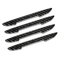Black carbon fibre texture car door collision strips for universal vehicle protection