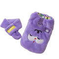 Autumn winter dog hoodie with cute bear design and scarf in pink or purple, sizes XS to XXL