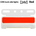 Waterproof aluminium COB LED light for truck side and ground tyre illumination in red, yellow, green, blue, or white.