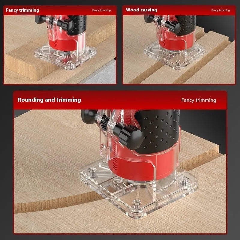 Brushless 21V lithium battery trimmer for woodworking engraving, bare metal model