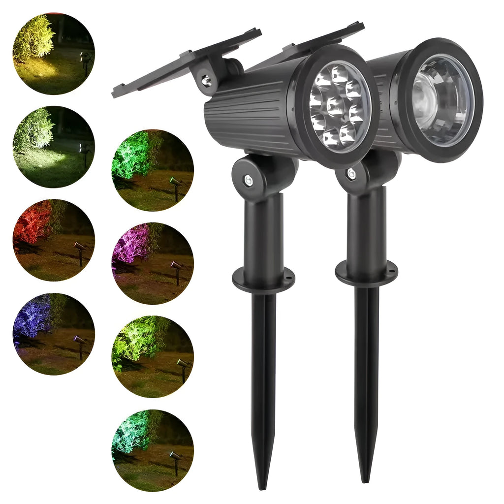 New outdoor solar waterproof spotlight plastic flower shape 5W 2.4V garden lighting