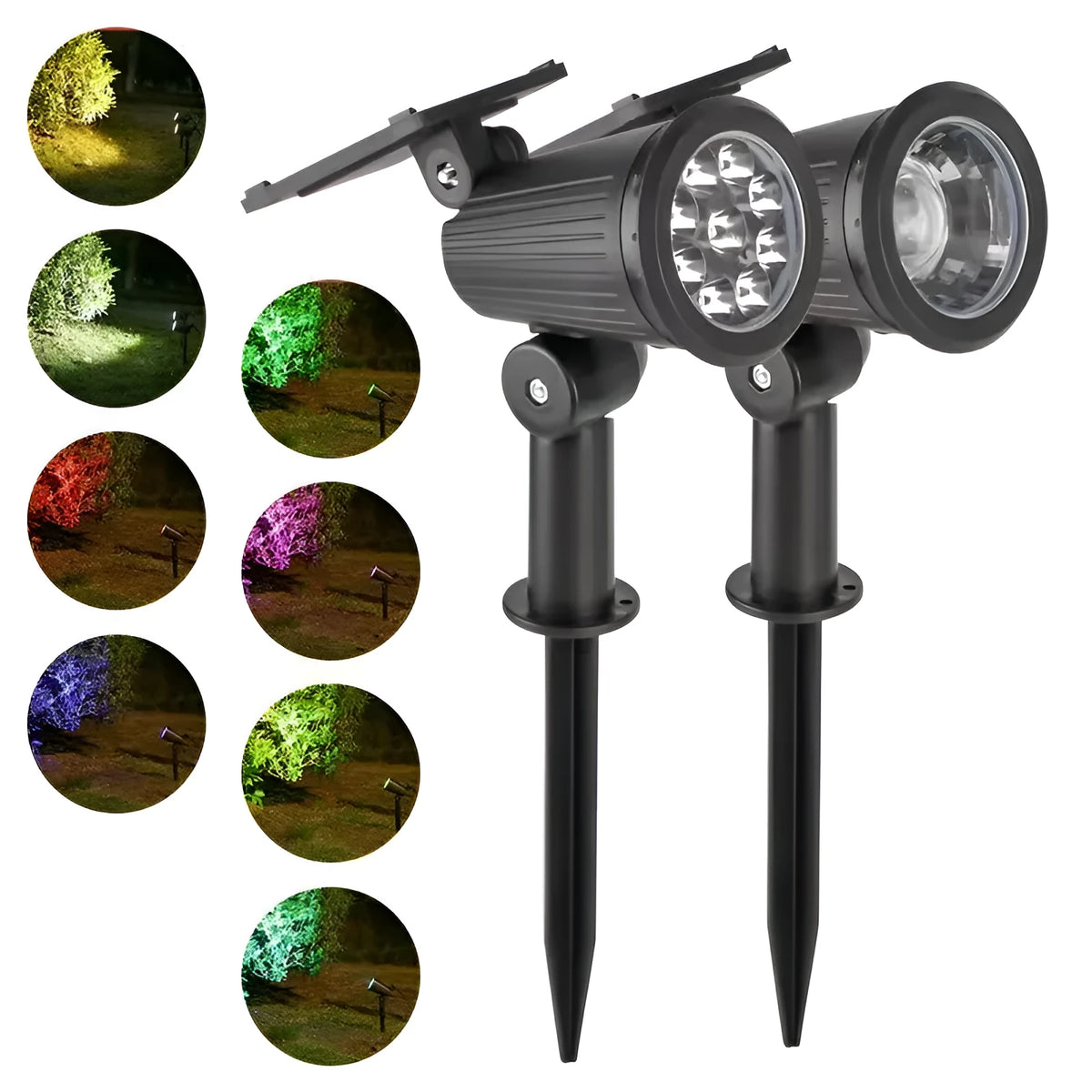 New outdoor solar waterproof spotlight plastic flower shape 5W 2.4V garden lighting