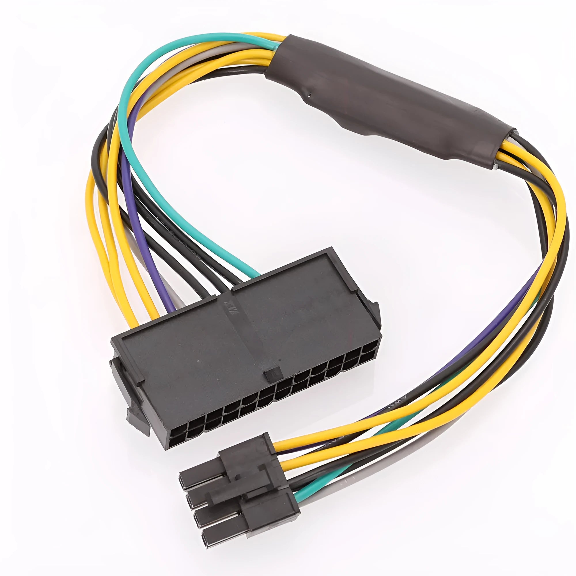 Black Dell Optiplex ATX 24-pin to 8-pin motherboard power adapter cable, 30 cm long