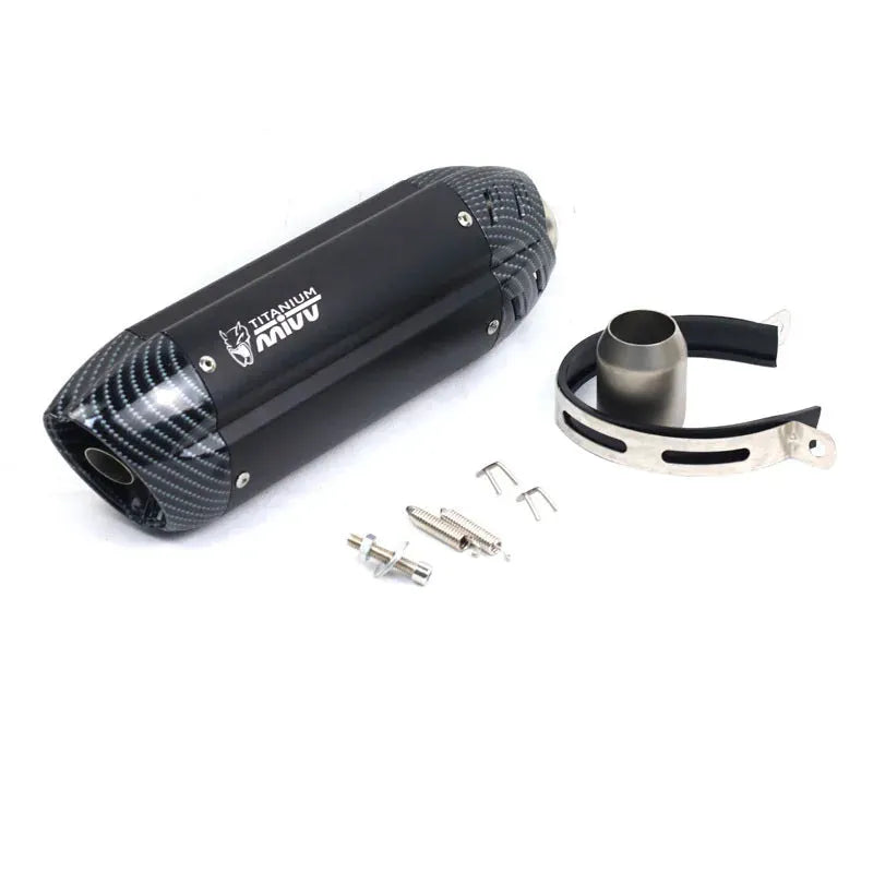 Stainless steel motorcycle exhaust adapter with hexagonal shape and 51mm connection