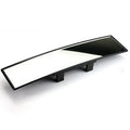 Black interior double curvature rearview mirror 300mm x 70mm for vehicles