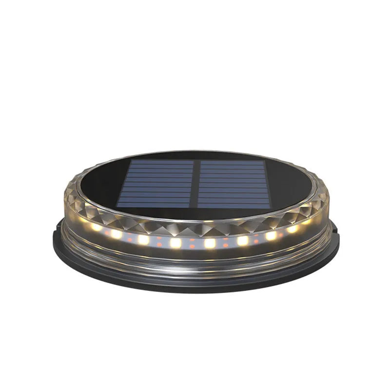 Solar buried light 121x121x26mm square ABS AS ground lamp with 17 LED 13lm for courtyard and lawn