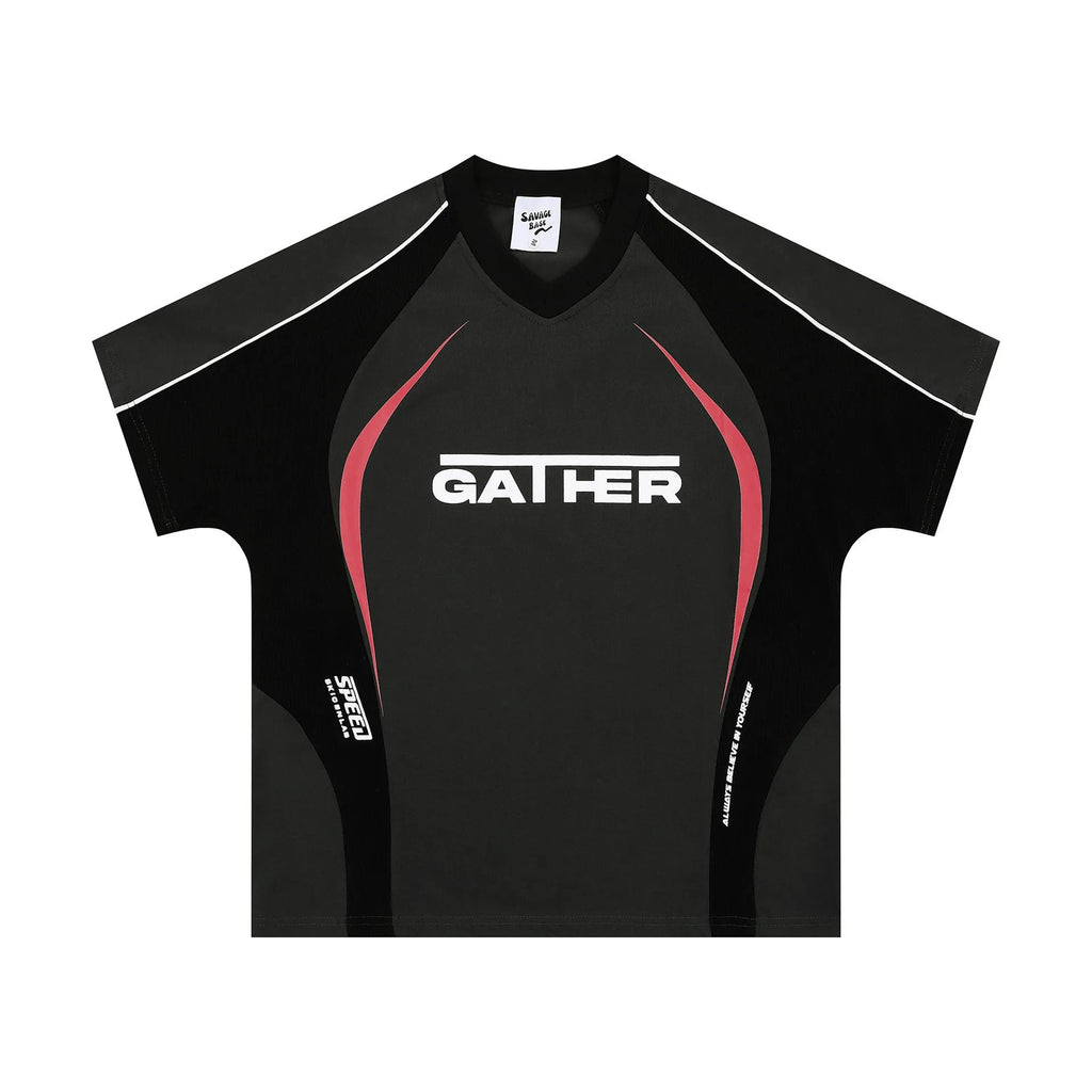 Men's loose fit t-shirt with colour matching letters printed design in black and apricot colour options