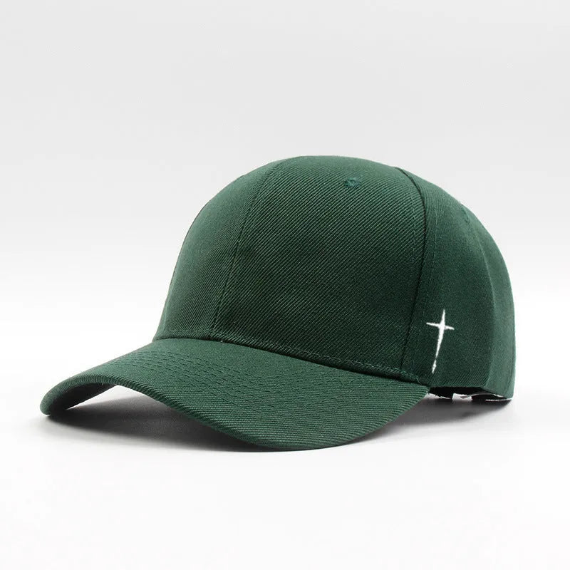 Men's plus size sun protection baseball cap in cotton, one size fits all, available in multiple colours