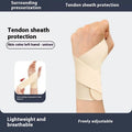 Adjustable hook-and-loop athletic wristguard for sports, shown in black and skin colour options.