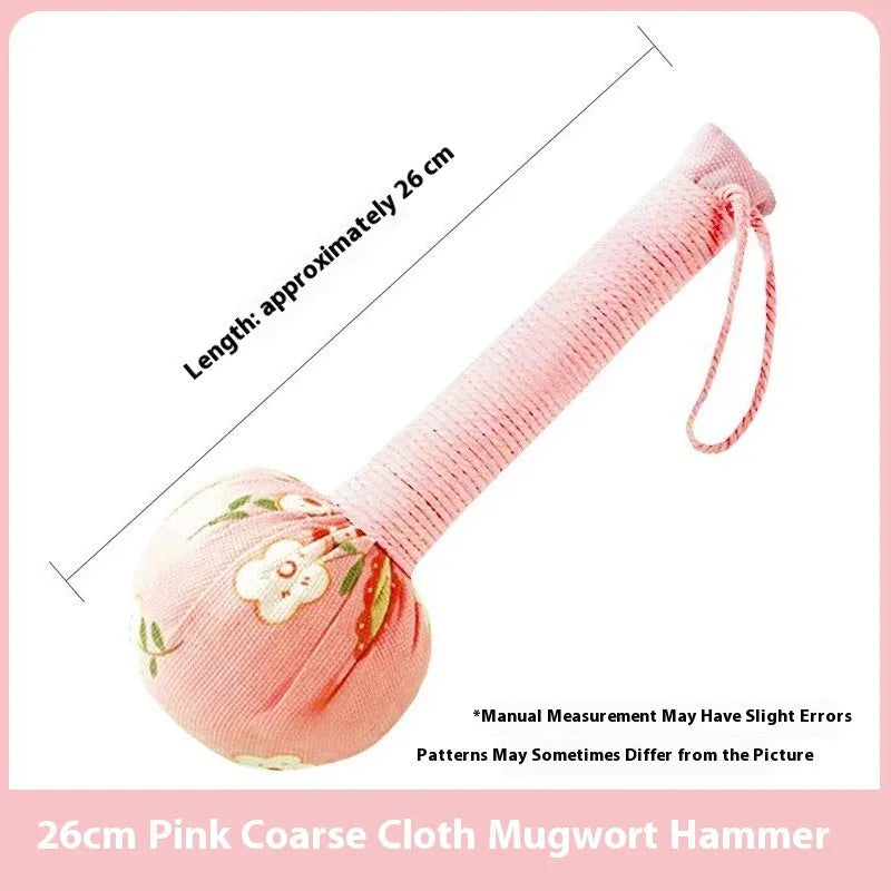 Argy wormwood massage hammer in green colour with 26cm handle length