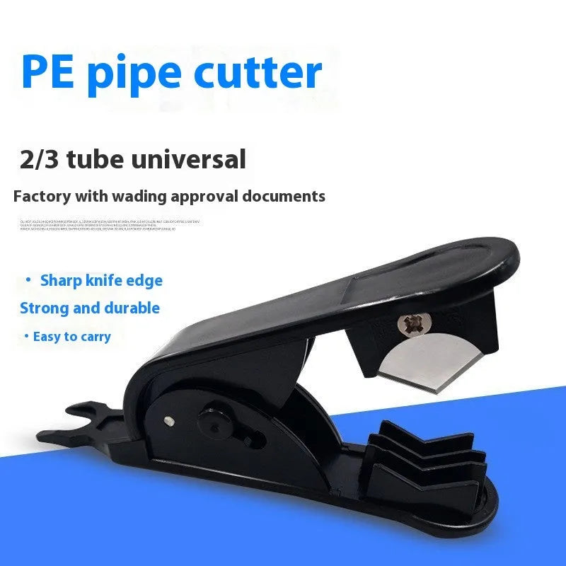 Black portable water purifier tube cutter with stainless steel knife body for household filter pipe