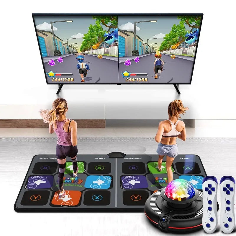 HD double dance mat with stainless steel base and 30mm thickness