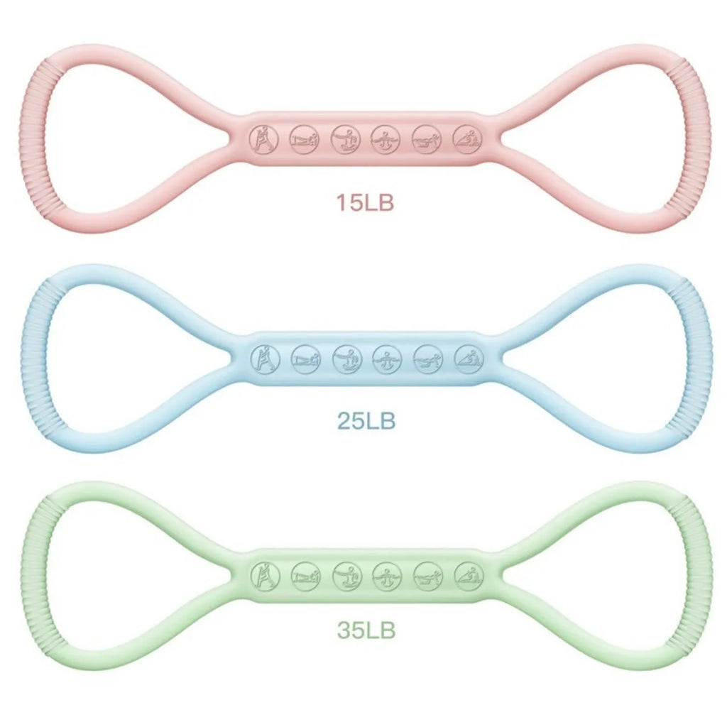 Mini resistance band kit set of 3 loop bands in Light, Medium, and Heavy levels for legs and glutes