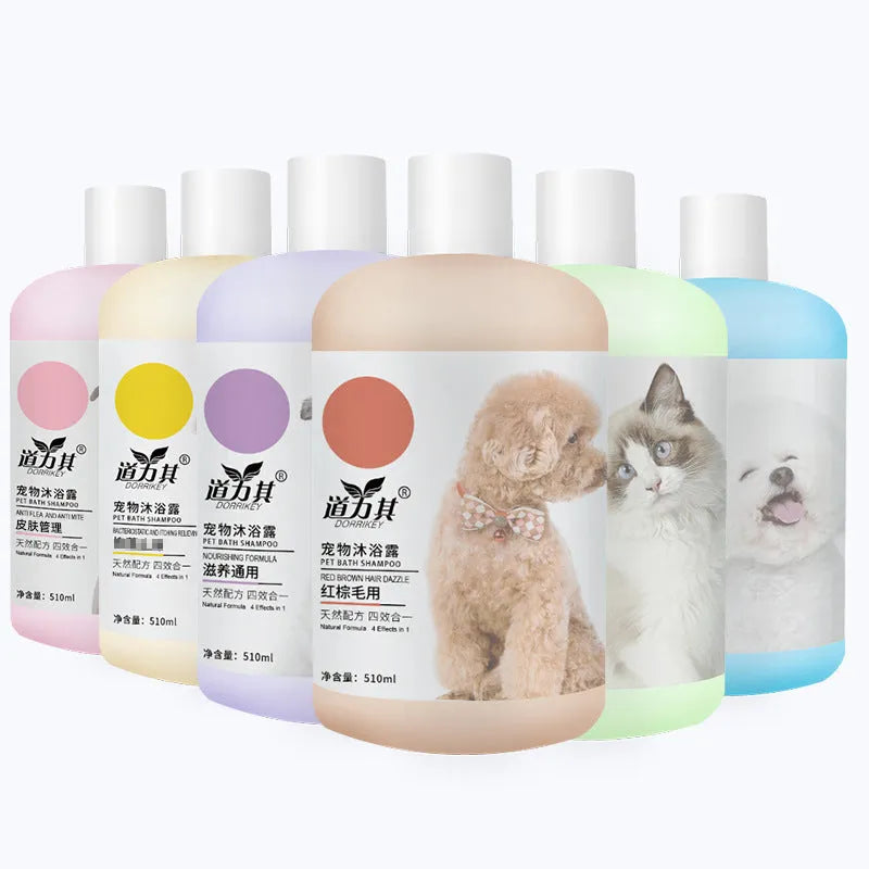 510ml pet shower gel cat shampoo bottle for decontamination and body deodorisation, one unit