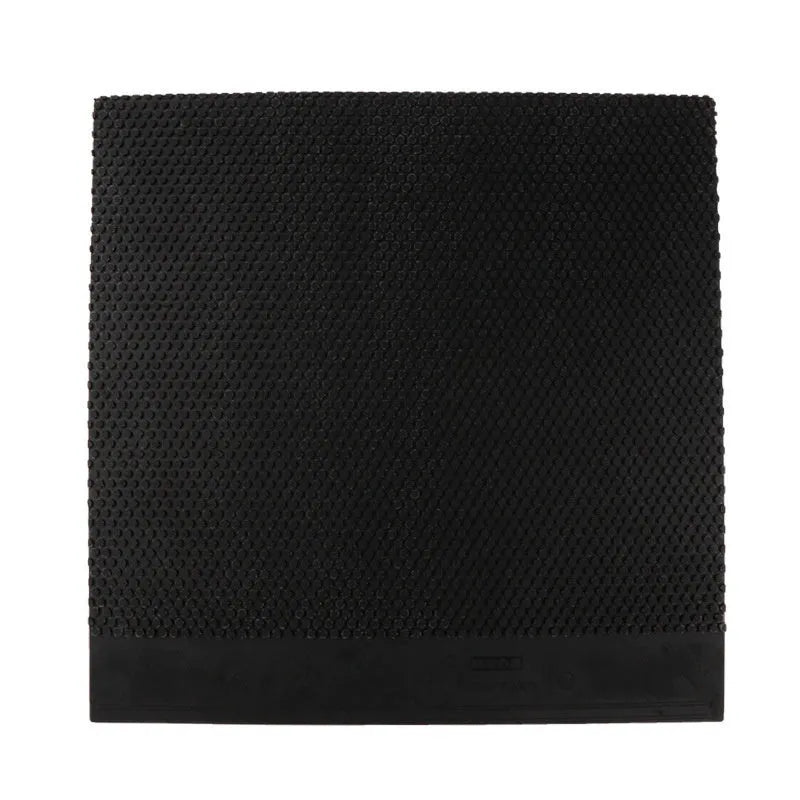 Single sheet of small particle table tennis rubber in red and black colour options