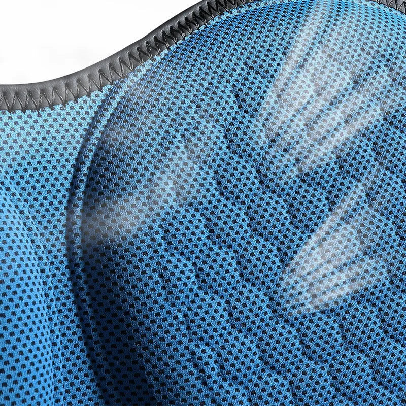Honeycomb gel car seat cushion in assorted colours on a car seat.
