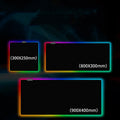 RGB luminous rubber mouse pad, 4.0mm thick, USB powered, in 900x400mm size with lit edge