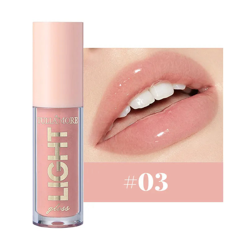 Nourishing Moisturizing Candy Mirror Pearlescent Lip Gloss in Nude series tube with 3.5ml net content