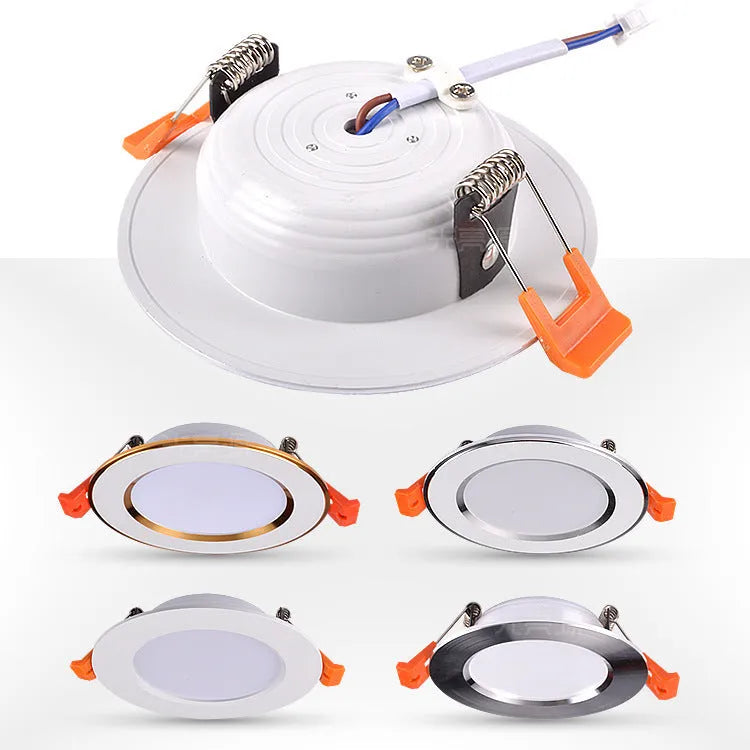 Anti-fog straw hat LED downlight spotlight with aluminium shell in multiple size options.