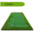 Green artificial turf golf putting mat, 1.5m x 3m indoor practice blanket for golf and ball games