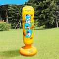 Yellow inflatable boxing column sandbag for sports fitness training with 120cm height