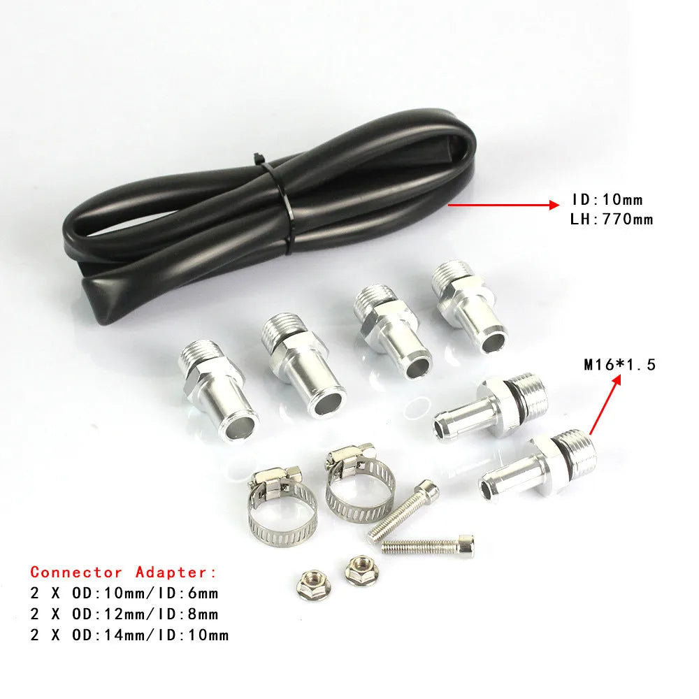 Aluminium alloy engine oil breathable pot for car modification in black, blue, red, and silver colour options