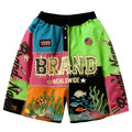 Men's printed sporty shorts with middle-waisted fit in multiple colour and size options
