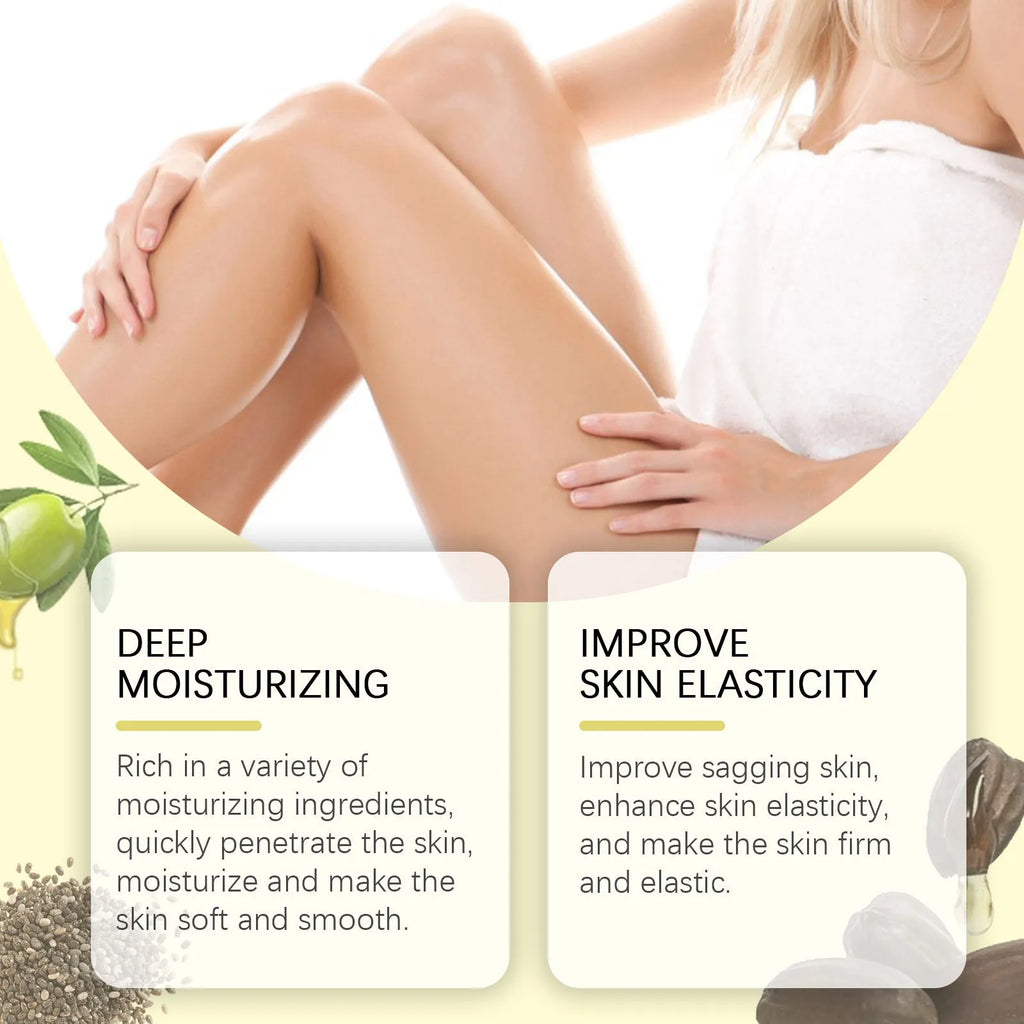 Nourishing and firming skin care massage set with skincare oil and moisturising cream