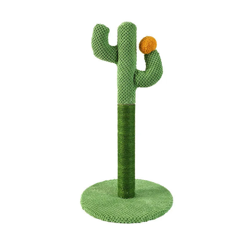Masson cactus design cat scratching pole with cotton thread sisal surface for claw grinding