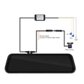 9.66-inch car dash cam and smart mirror with touch screen, CarPlay Android Auto support, and recording function
